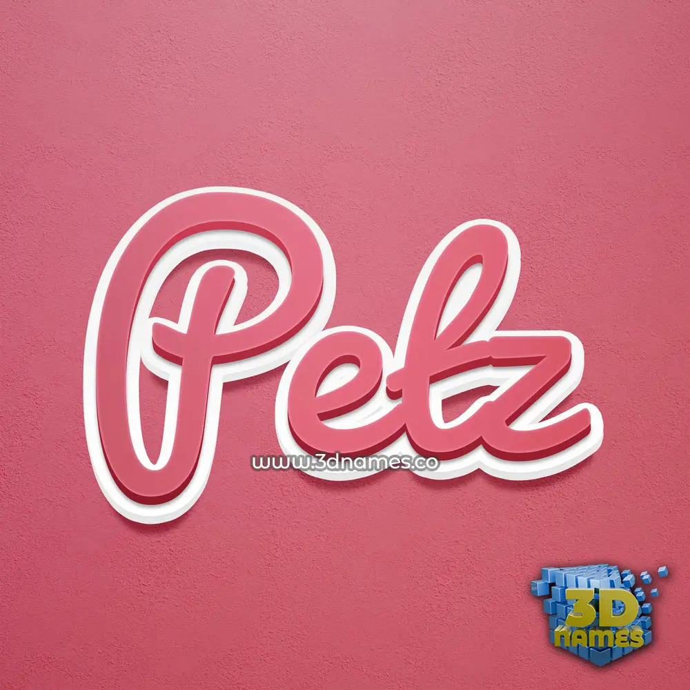 petz in Red Scribble style - 3D name wallpaper