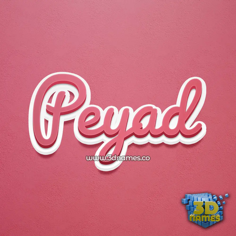 peyad in Red Scribble style - 3D name wallpaper