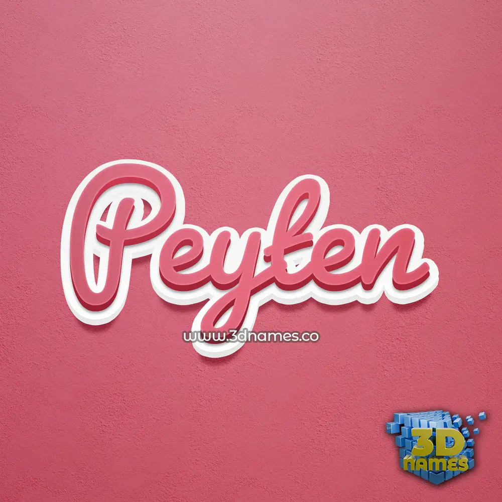 peyten in Red Scribble style - 3D name wallpaper