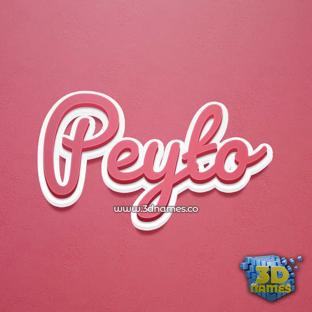peyto in Red Scribble style - 3D name wallpaper