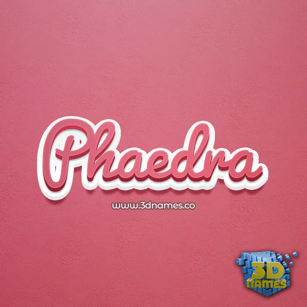 phaedra in Red Scribble style - 3D name wallpaper