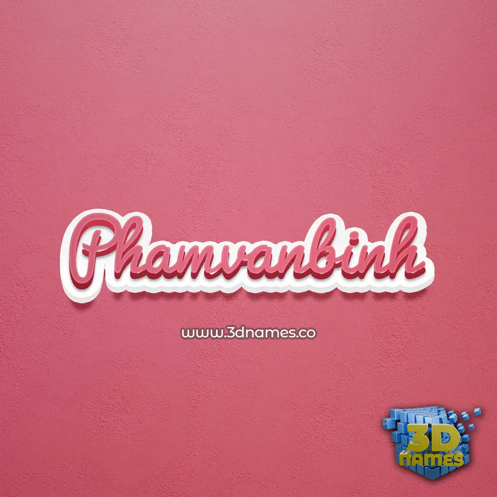 phamvanbinh in Red Scribble style - 3D name wallpaper