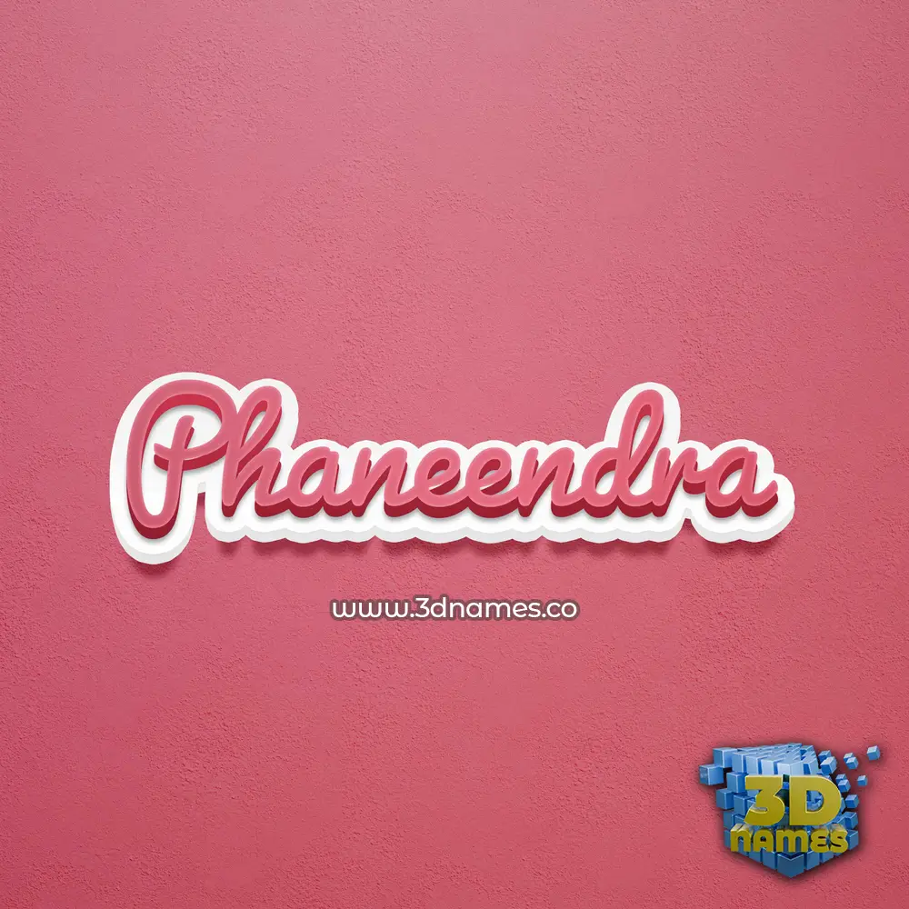 phaneendra in Red Scribble style - 3D name wallpaper