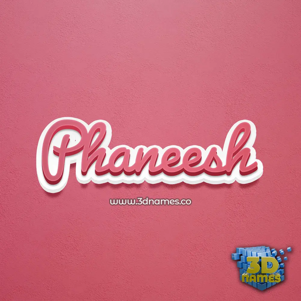 phaneesh in Red Scribble style - 3D name wallpaper