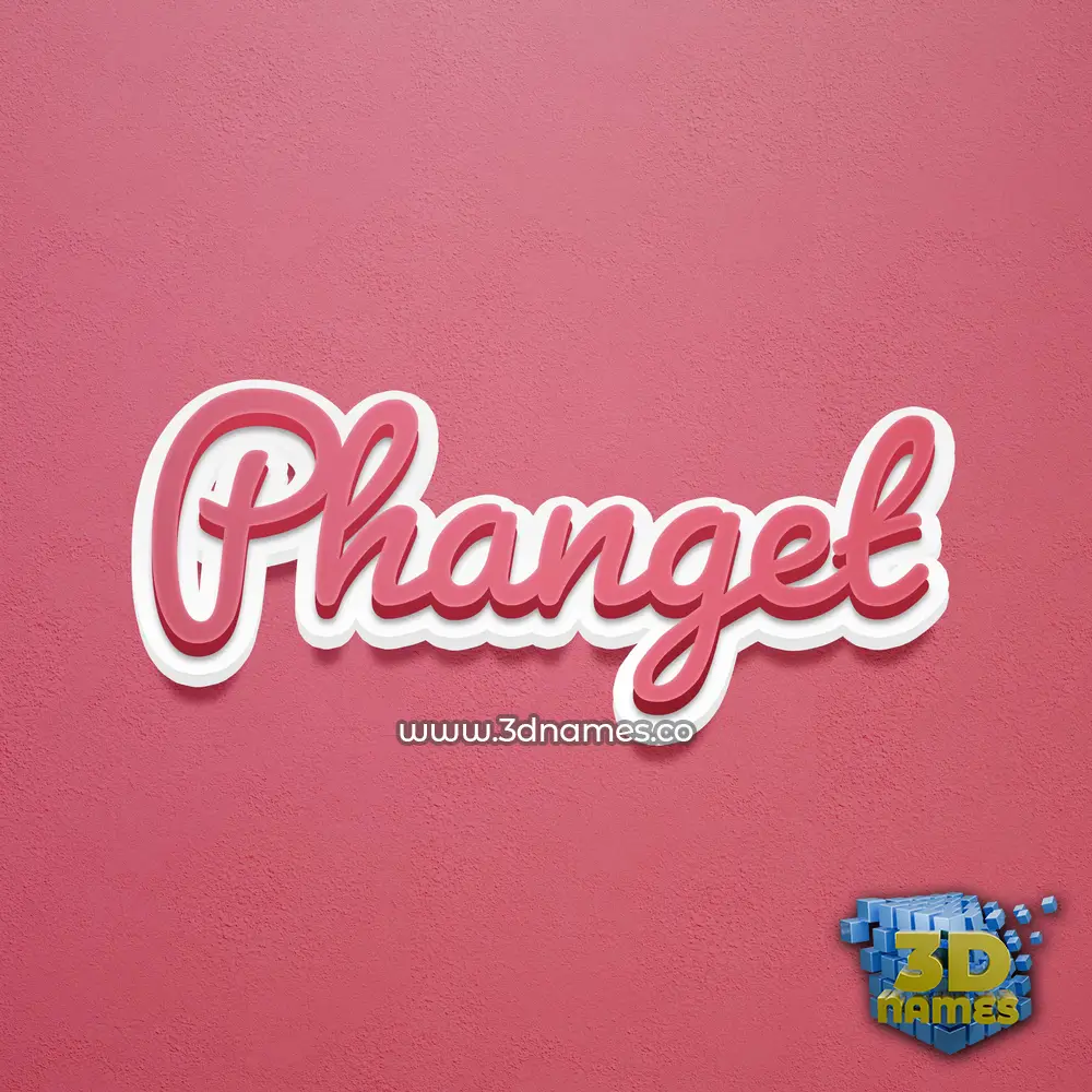 phanget in Red Scribble style - 3D name wallpaper