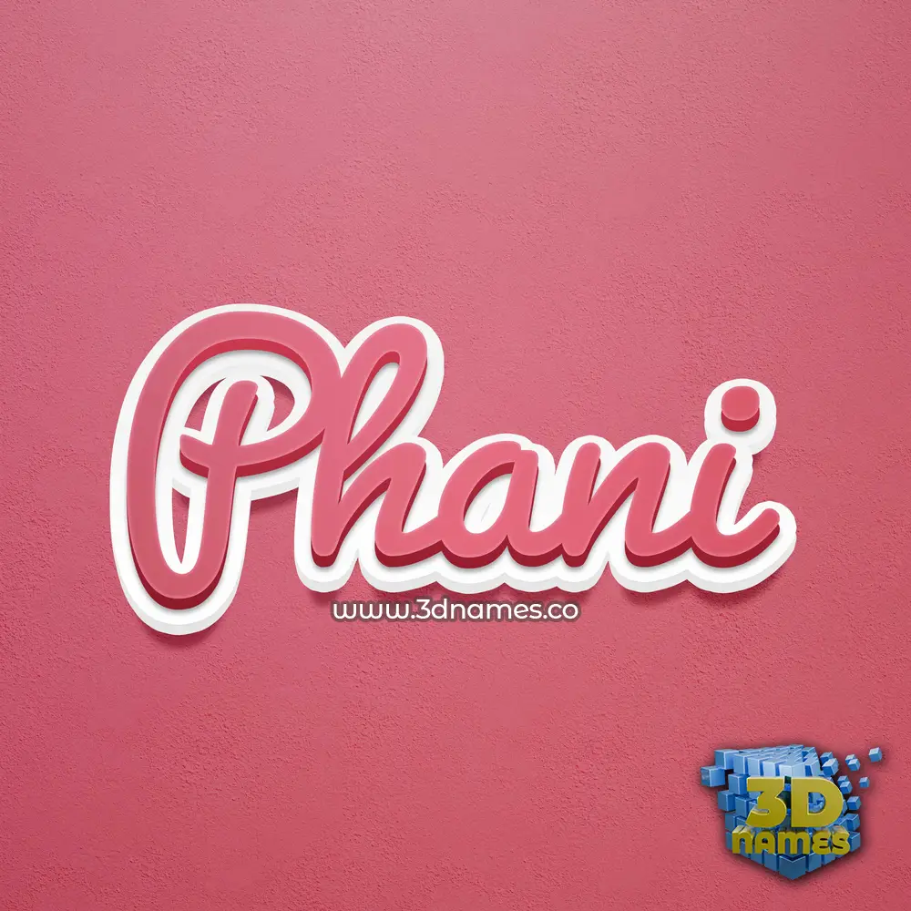 phani in Red Scribble style - 3D name wallpaper