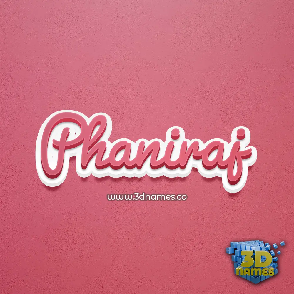 phaniraj in Red Scribble style - 3D name wallpaper