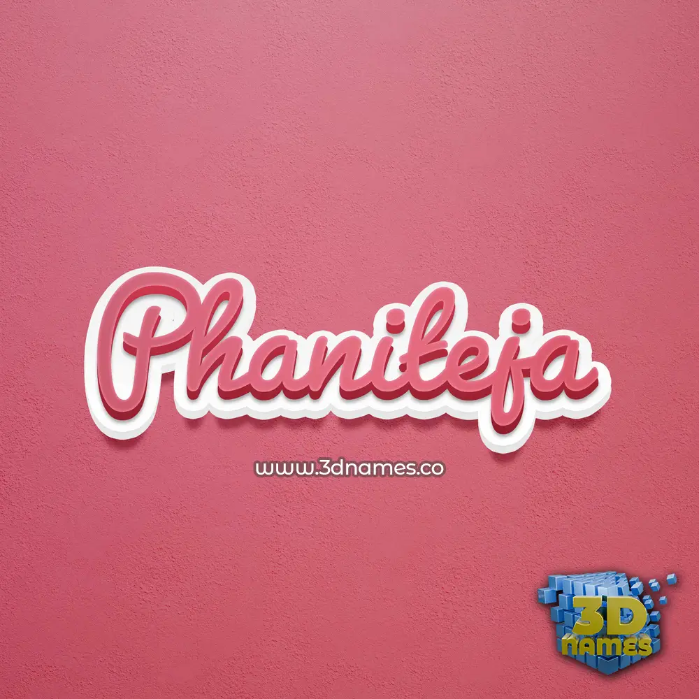 phaniteja in Red Scribble style - 3D name wallpaper