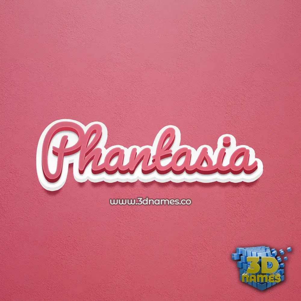 phantasia in Red Scribble style - 3D name wallpaper