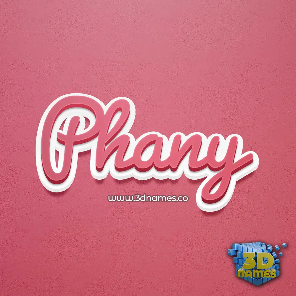 phany in Red Scribble style - 3D name wallpaper