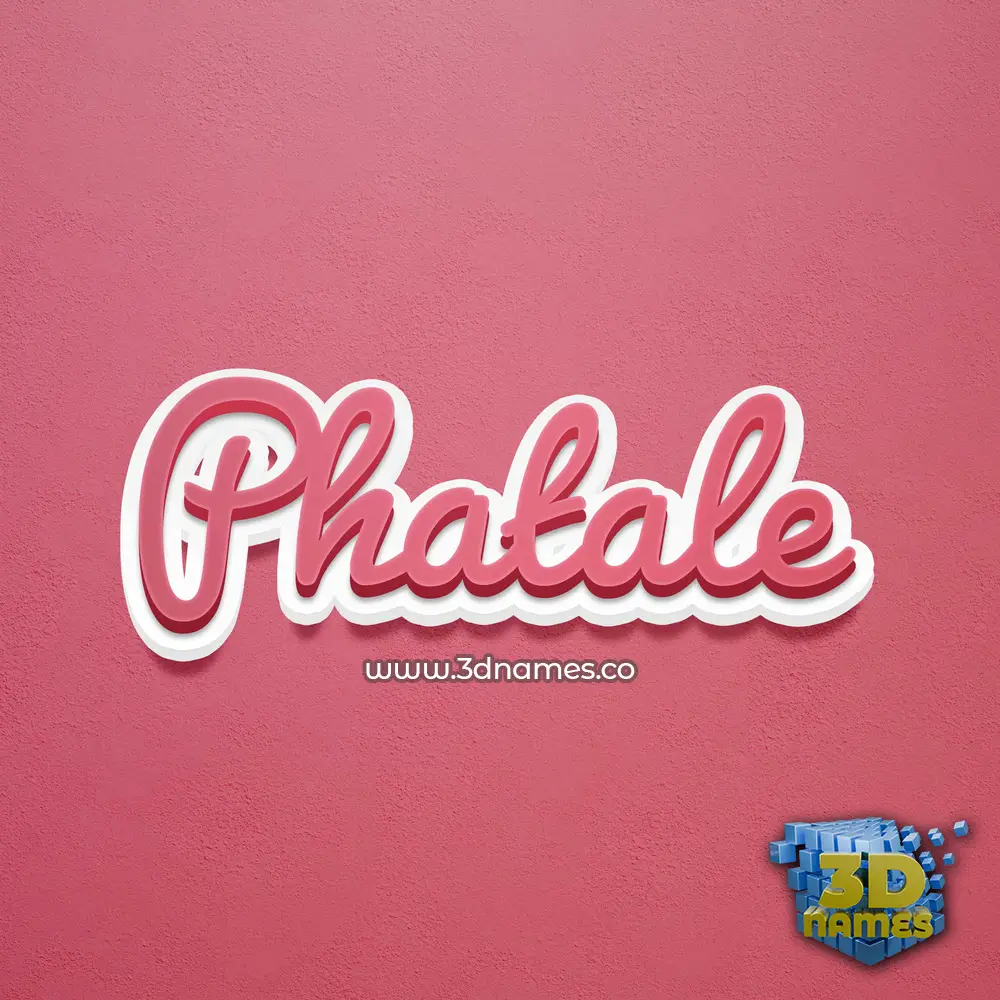phatale in Red Scribble style - 3D name wallpaper