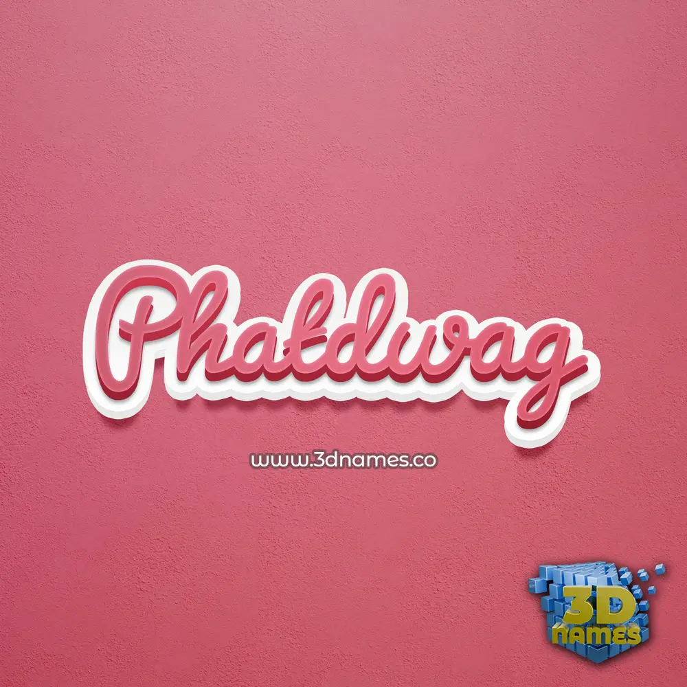 phatdwag in Red Scribble style - 3D name wallpaper