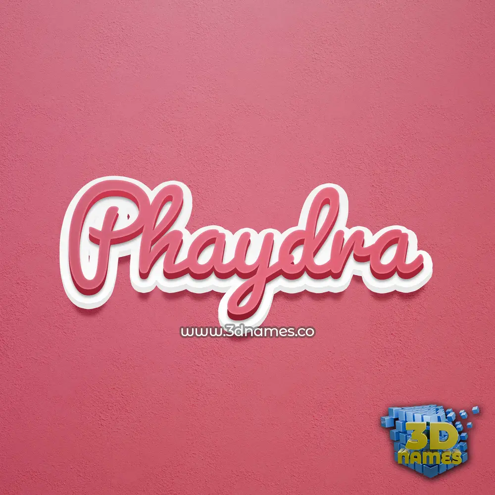 phaydra in Red Scribble style - 3D name wallpaper