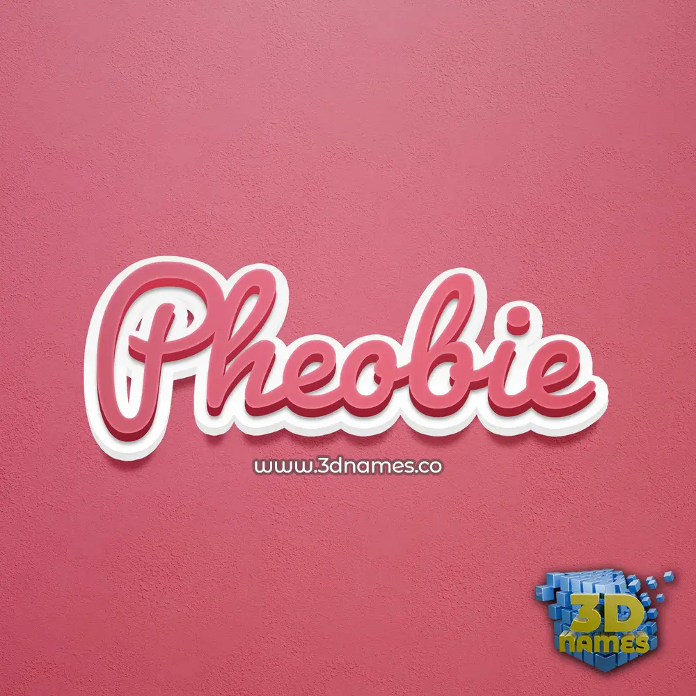 pheobie in Red Scribble style - 3D name wallpaper