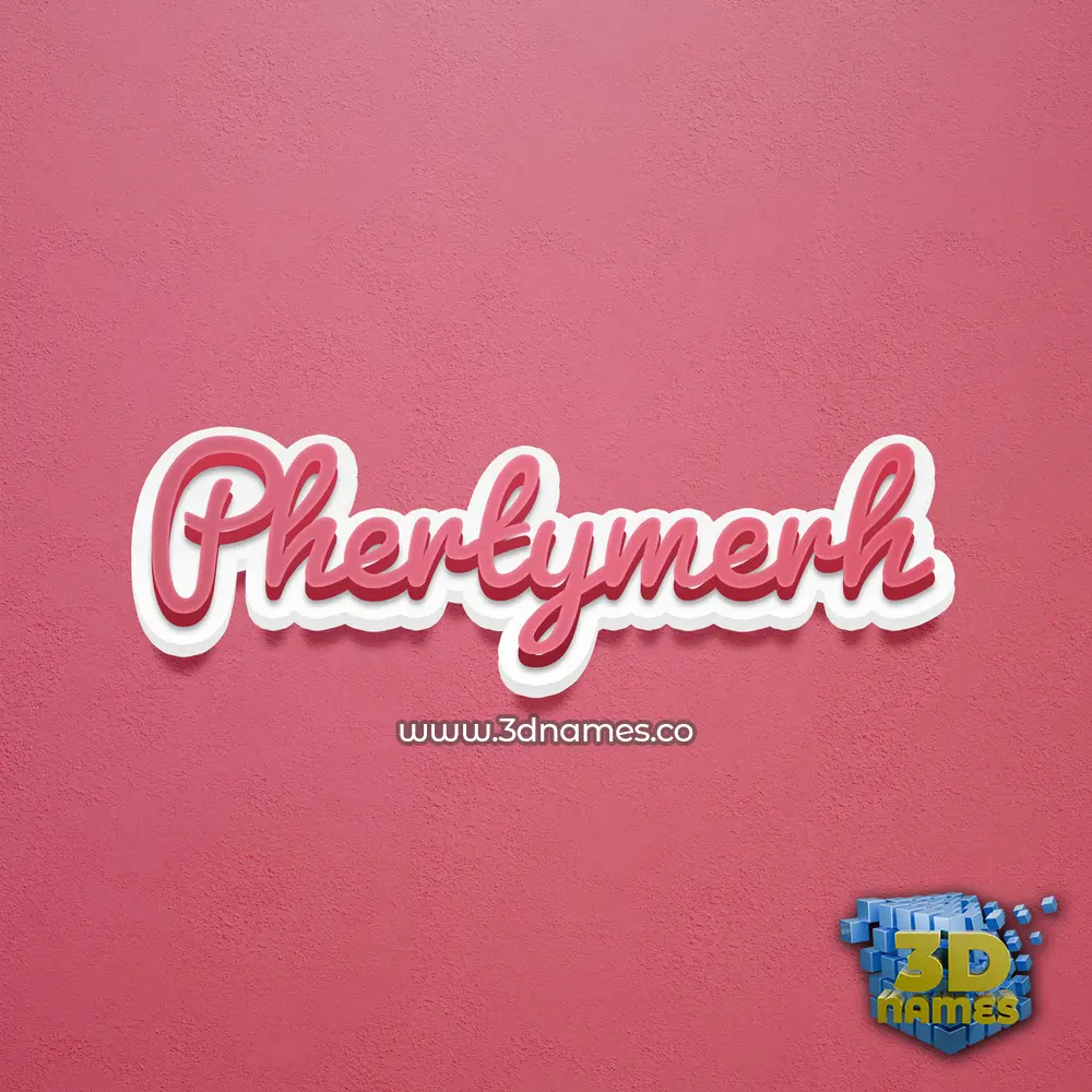 phertymerh in Red Scribble style - 3D name wallpaper