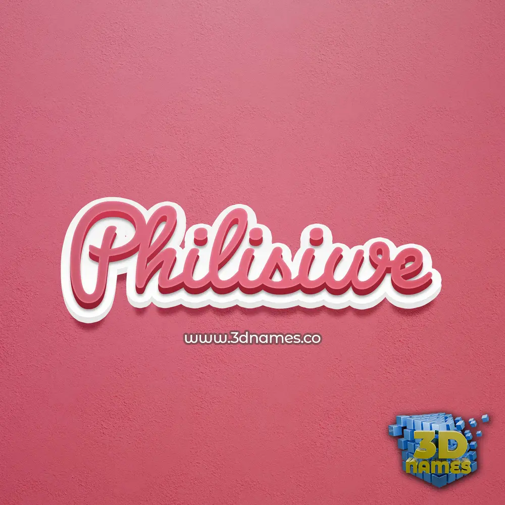philisiwe in Red Scribble style - 3D name wallpaper