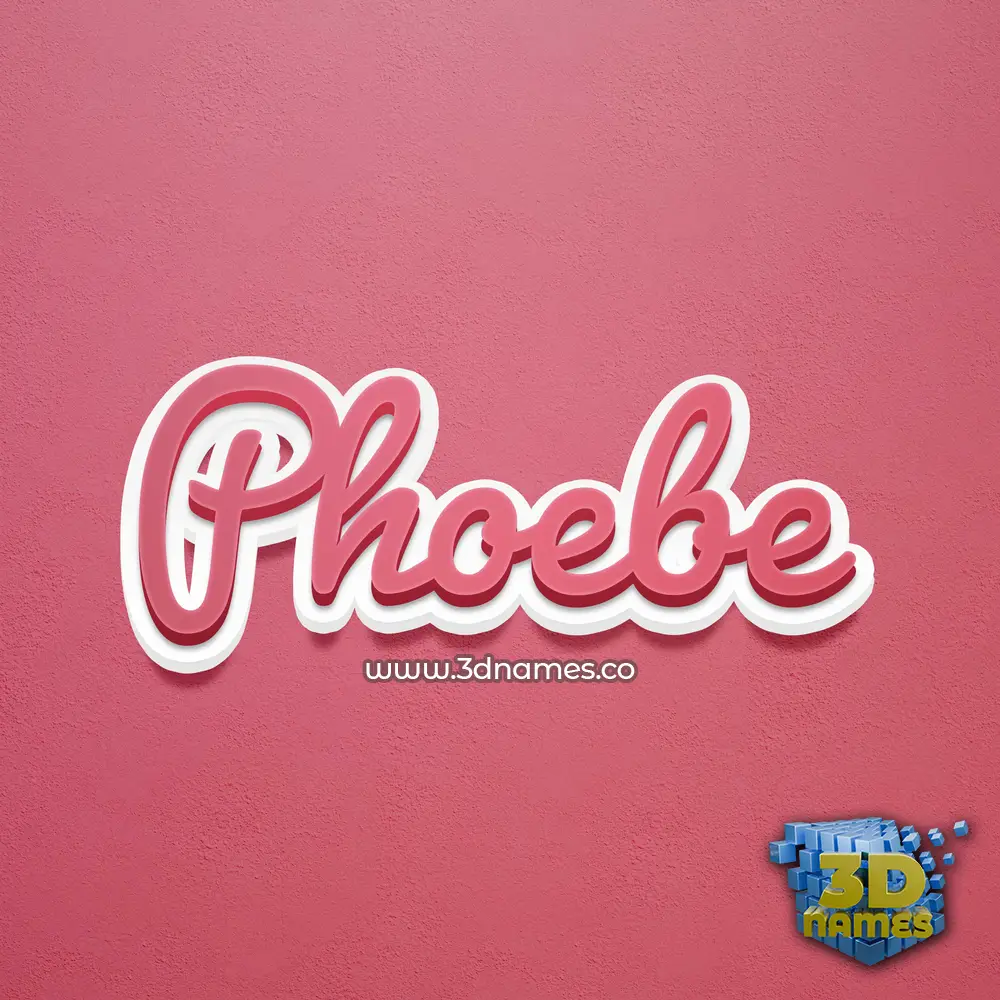 phoebe in Red Scribble style - 3D name wallpaper