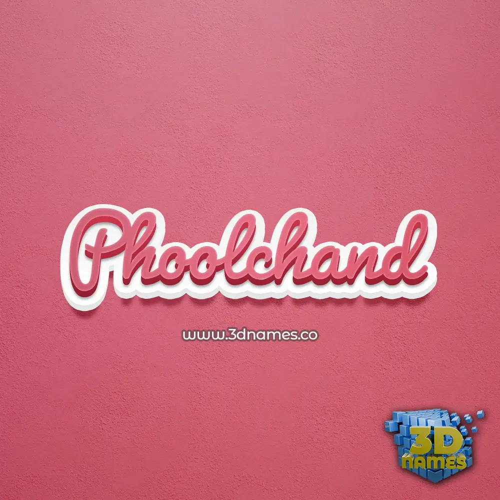 phoolchand in Red Scribble style - 3D name wallpaper