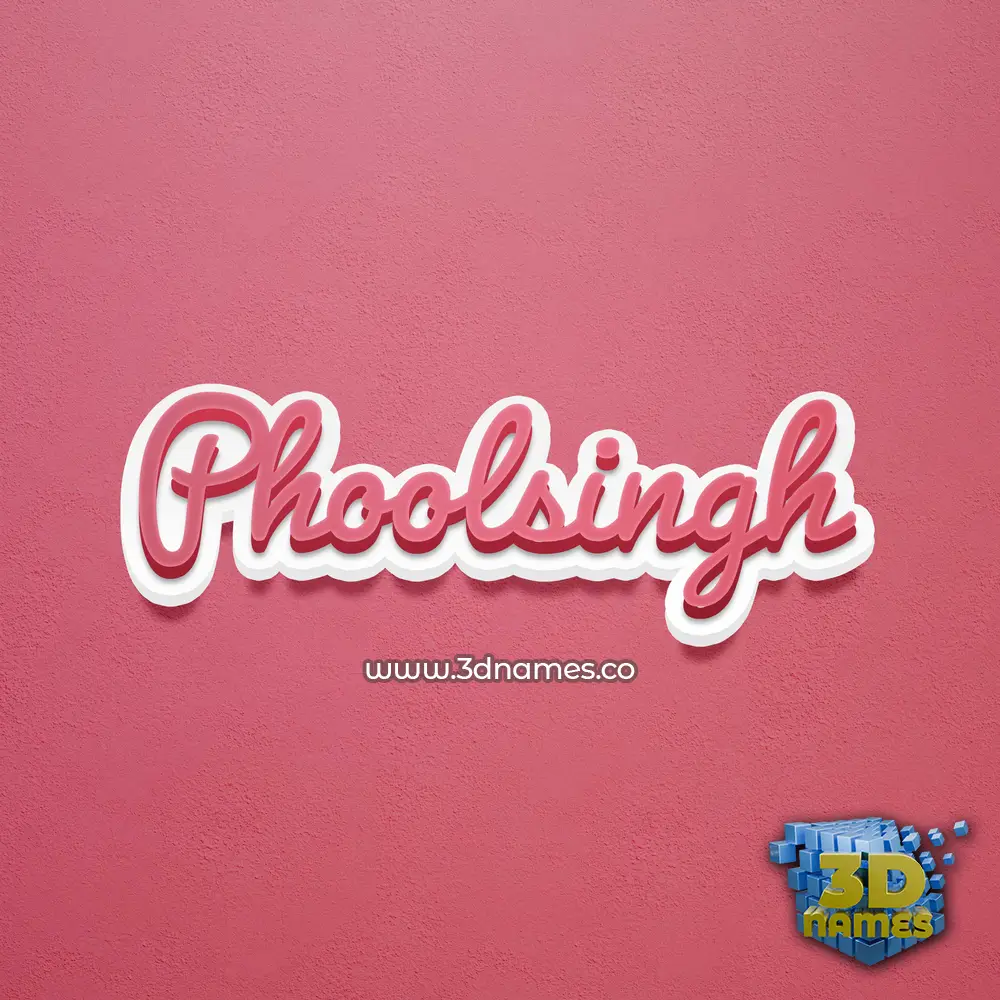 phoolsingh in Red Scribble style - 3D name wallpaper