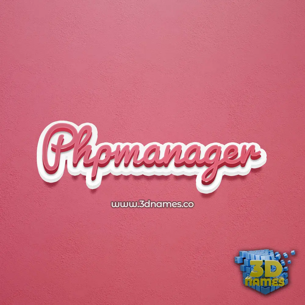 phpmanager in Red Scribble style - 3D name wallpaper
