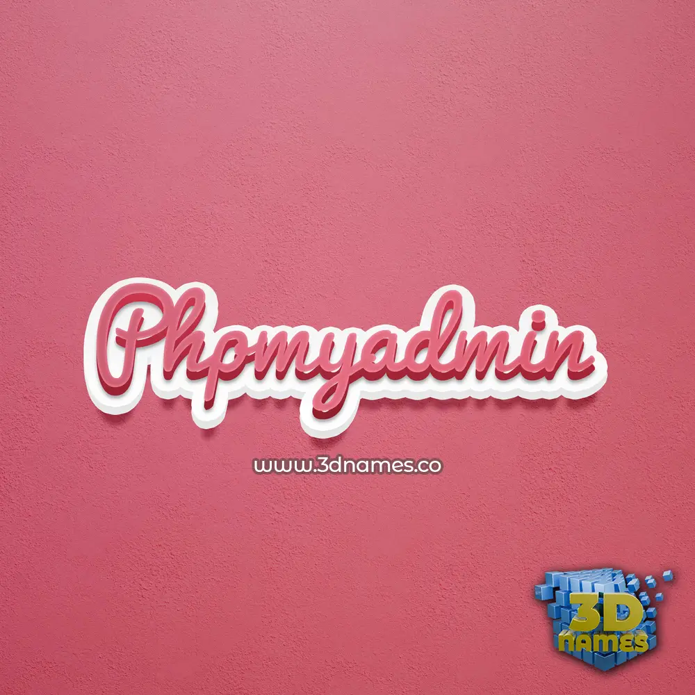 phpmyadmin in Red Scribble style - 3D name wallpaper