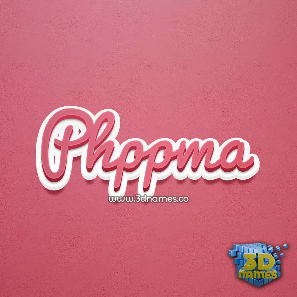 phppma in Red Scribble style - 3D name wallpaper