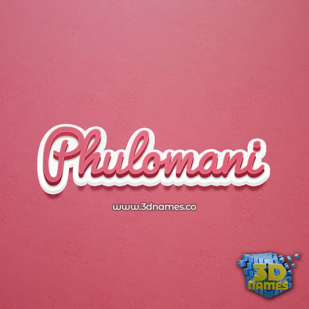 phulomani in Red Scribble style - 3D name wallpaper