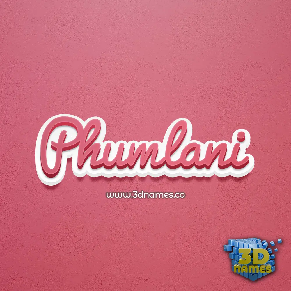 phumlani in Red Scribble style - 3D name wallpaper