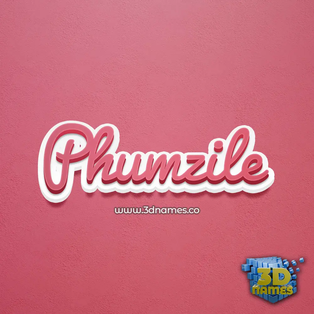 phumzile in Red Scribble style - 3D name wallpaper