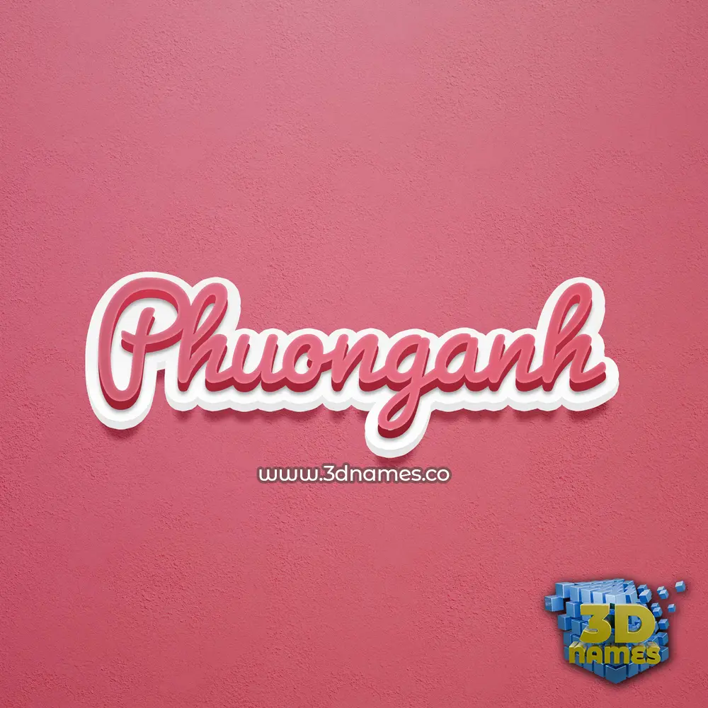 phuonganh in Red Scribble style - 3D name wallpaper
