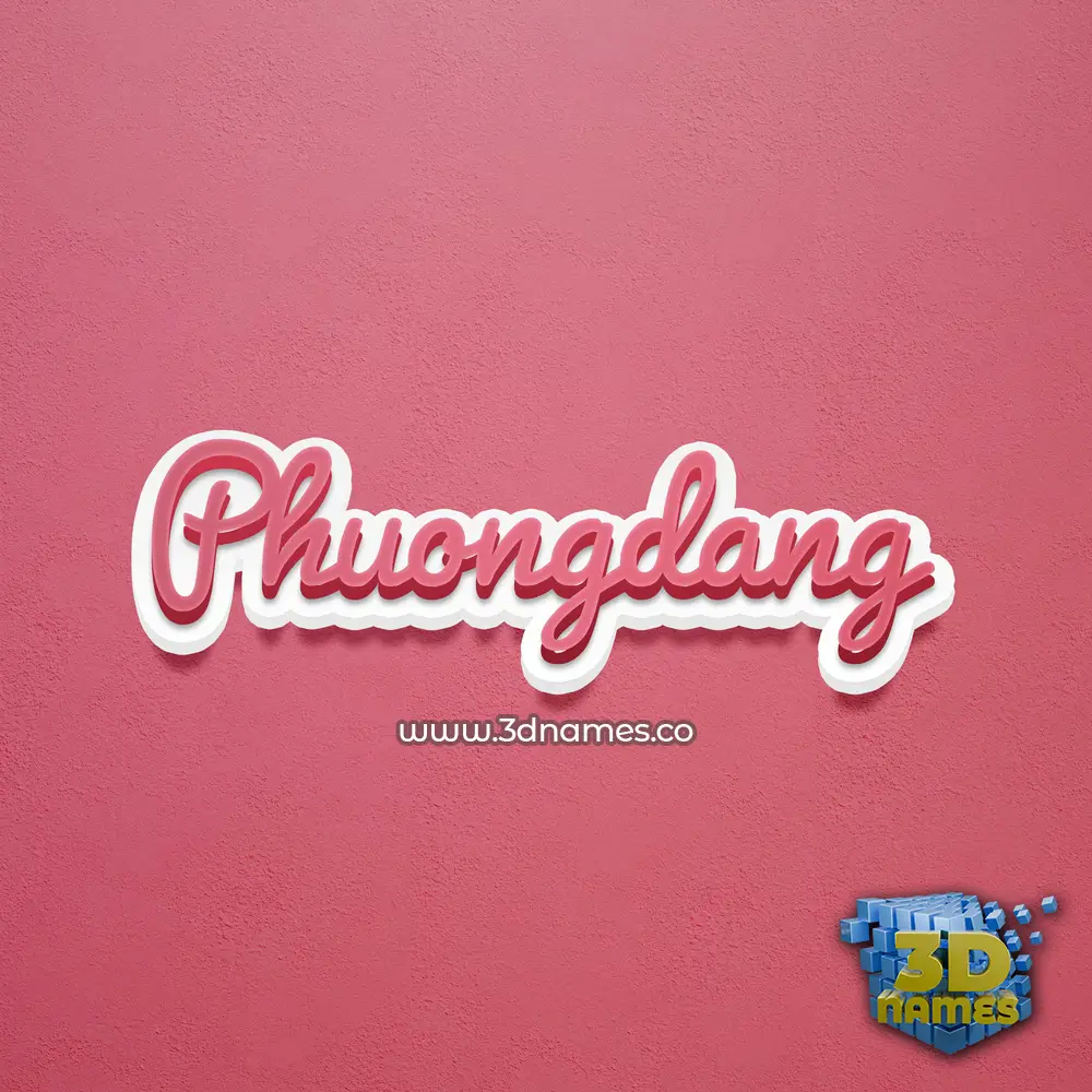 phuongdang in Red Scribble style - 3D name wallpaper