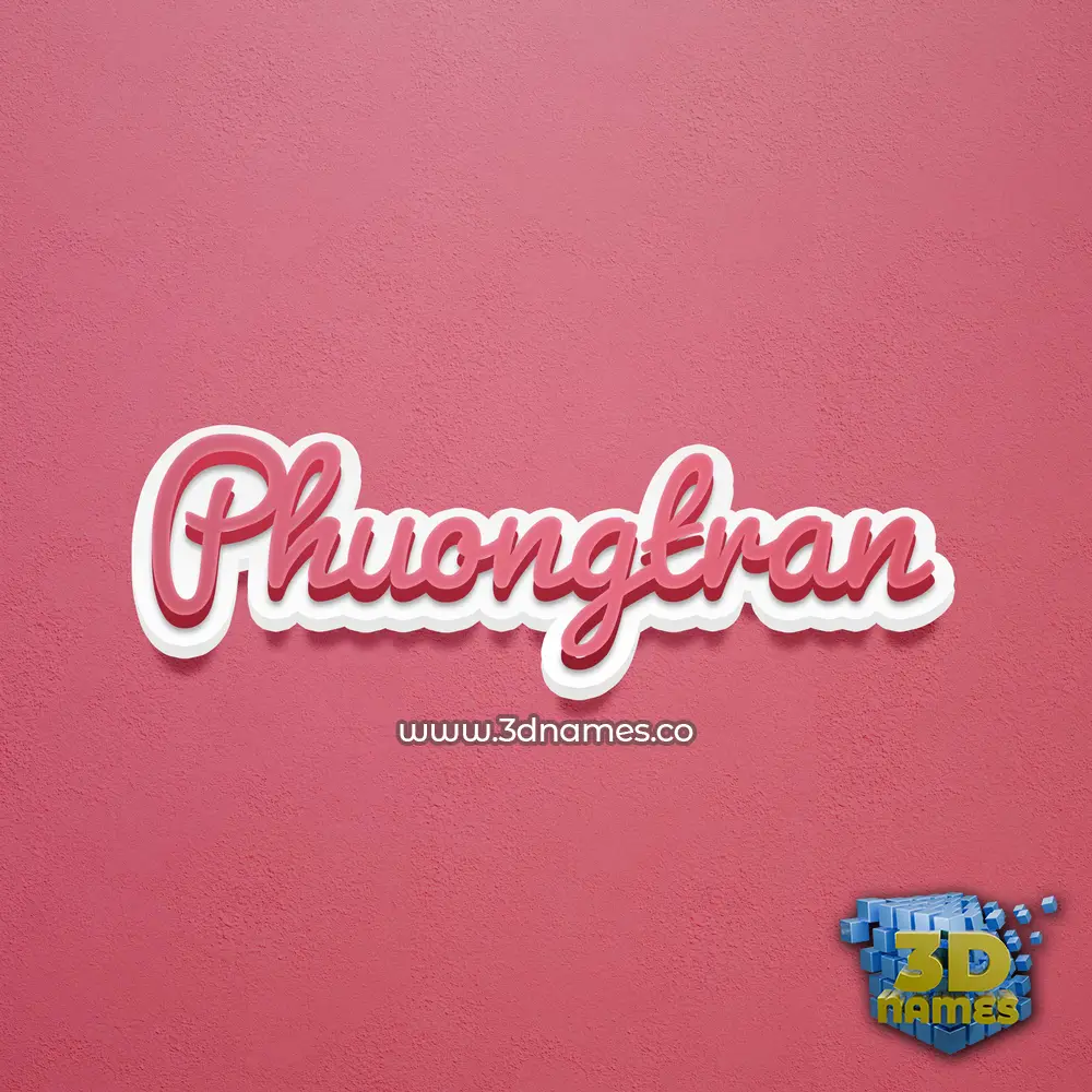 phuongtran in Red Scribble style - 3D name wallpaper