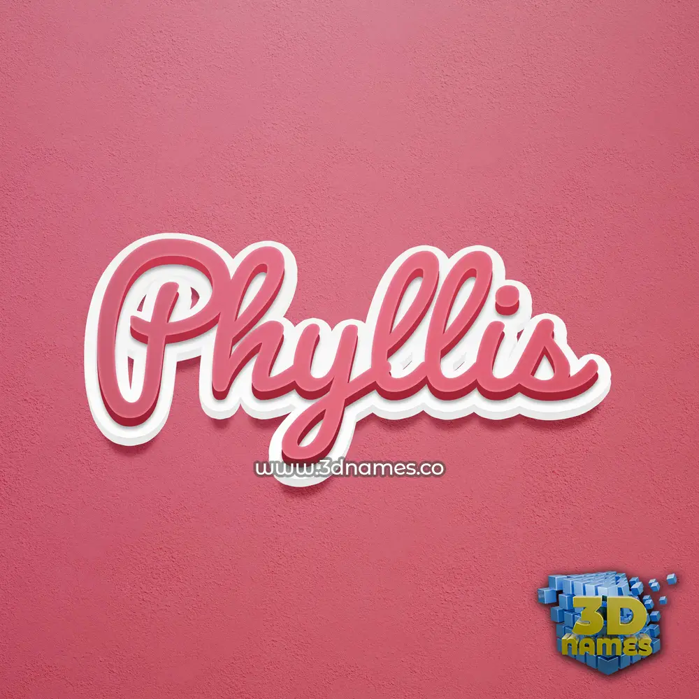phyllis in Red Scribble style - 3D name wallpaper