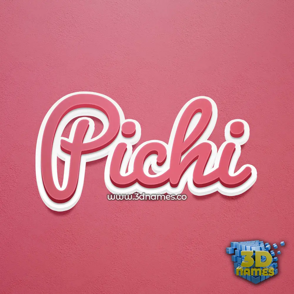 pichi in Red Scribble style - 3D name wallpaper