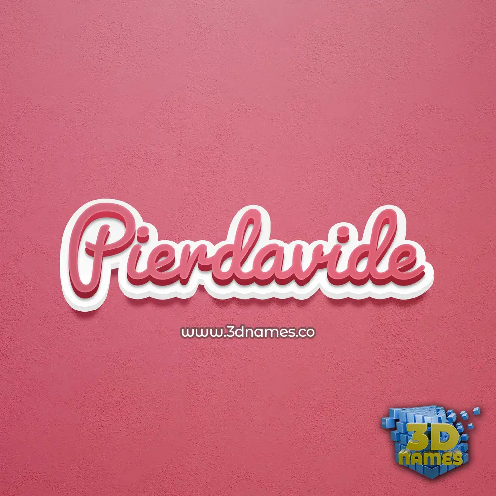 pierdavide in Red Scribble style - 3D name wallpaper