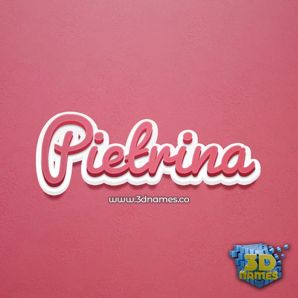 pietrina in Red Scribble style - 3D name wallpaper