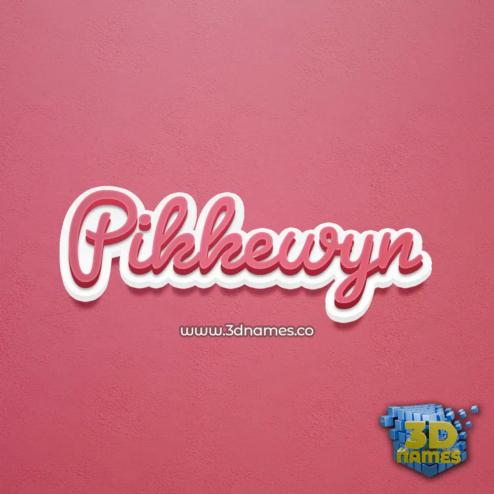 pikkewyn in Red Scribble style - 3D name wallpaper