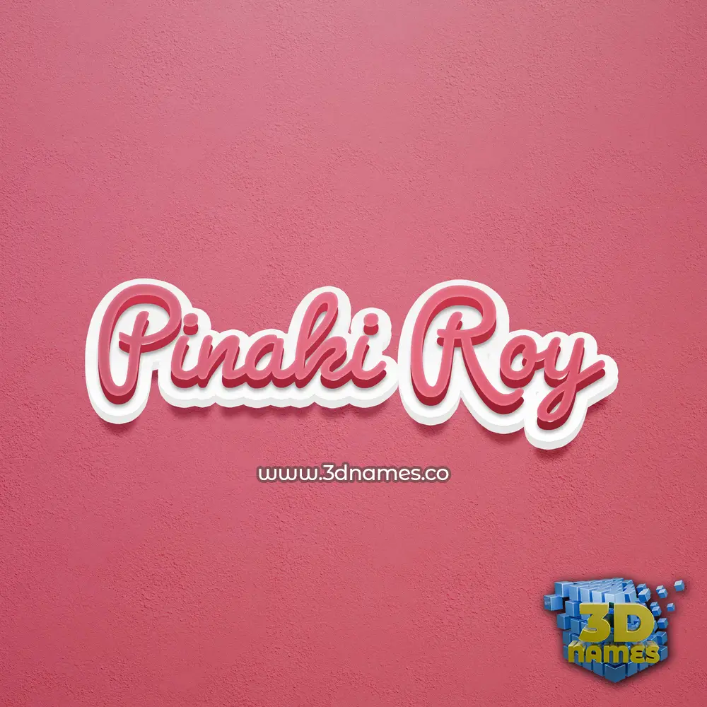 pinaki roy in Red Scribble style - 3D name wallpaper