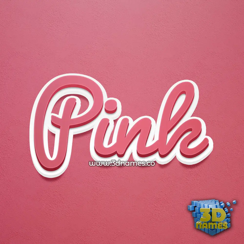 pink in Red Scribble style - 3D name wallpaper