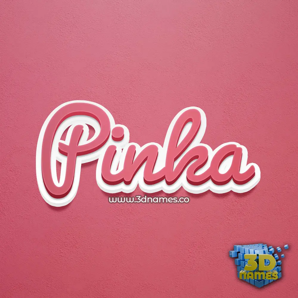 pinka in Red Scribble style - 3D name wallpaper
