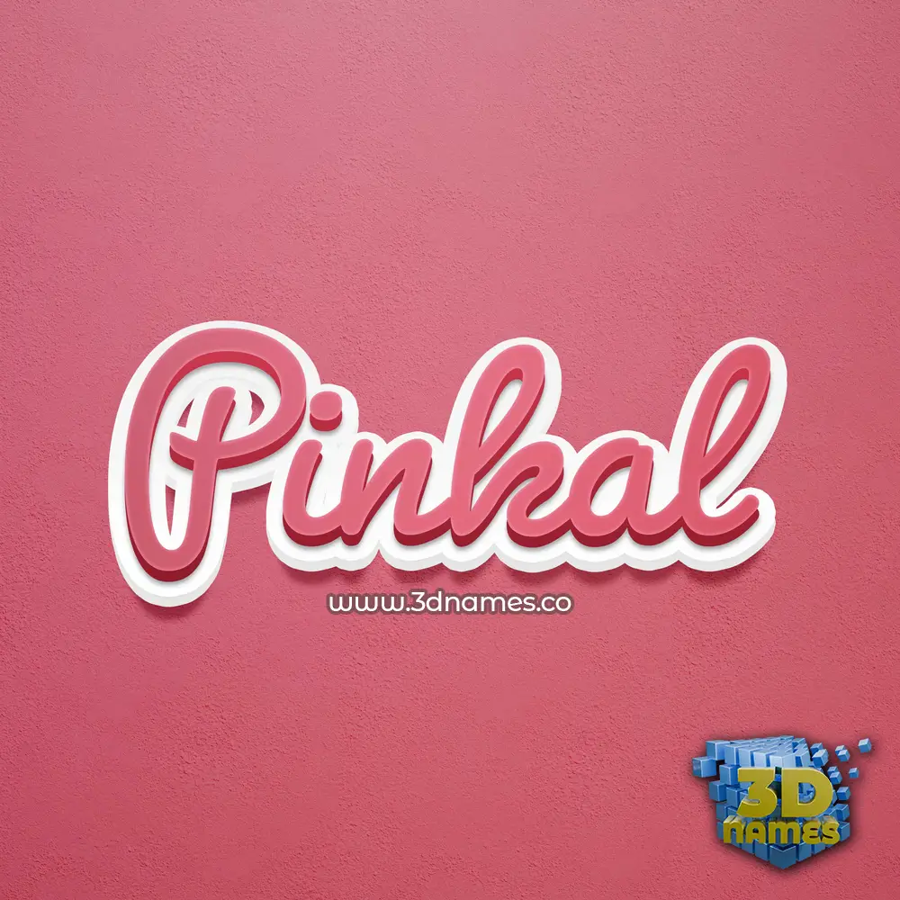 pinkal in Red Scribble style - 3D name wallpaper