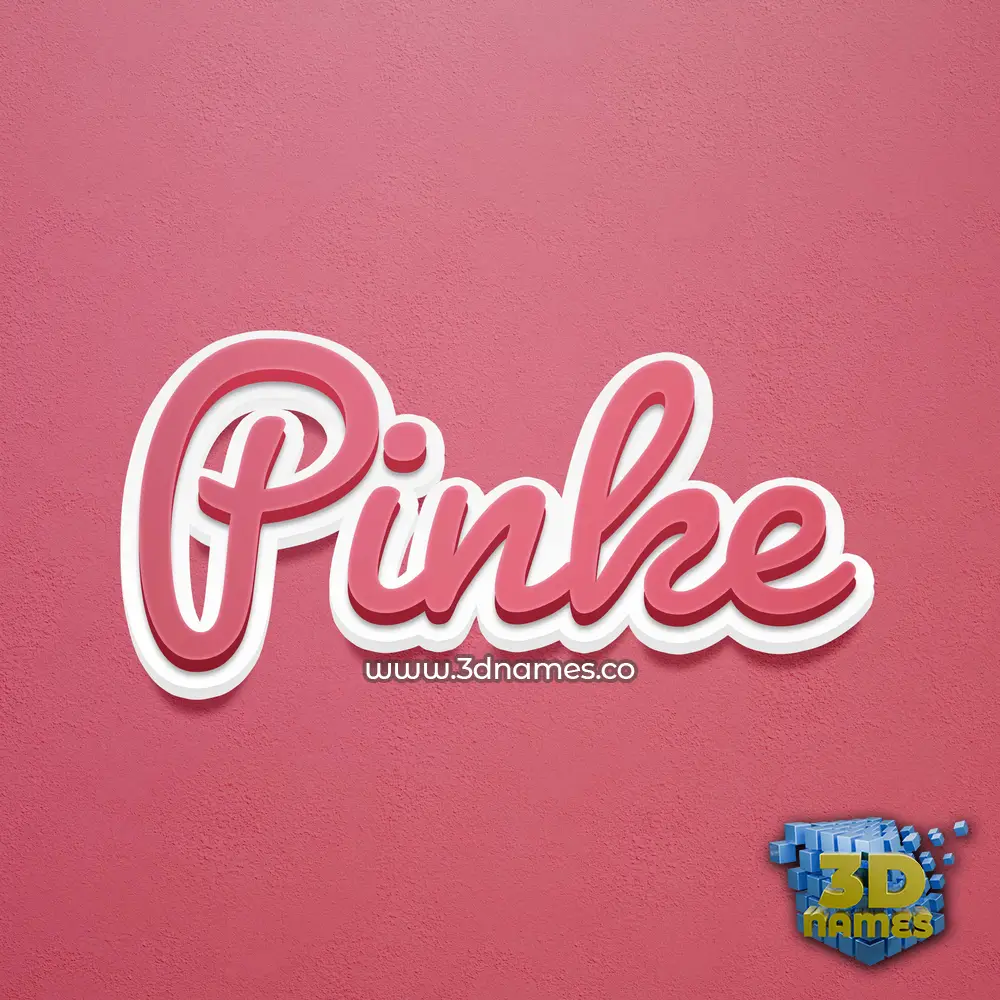 pinke in Red Scribble style - 3D name wallpaper