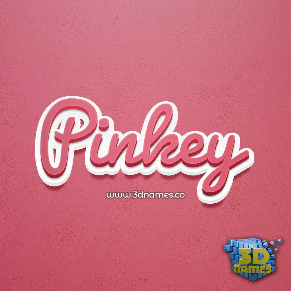 pinkey in Red Scribble style - 3D name wallpaper