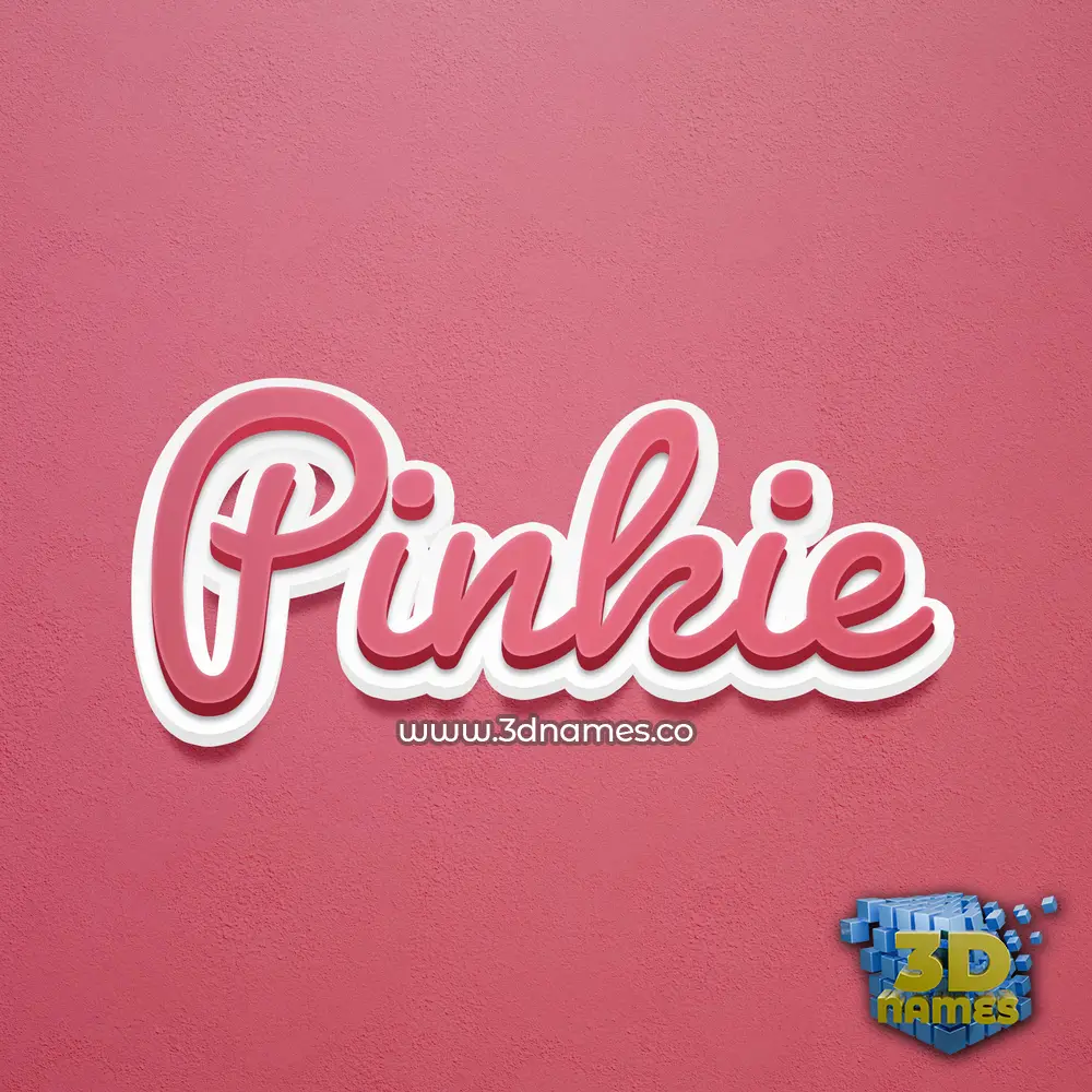 pinkie in Red Scribble style - 3D name wallpaper