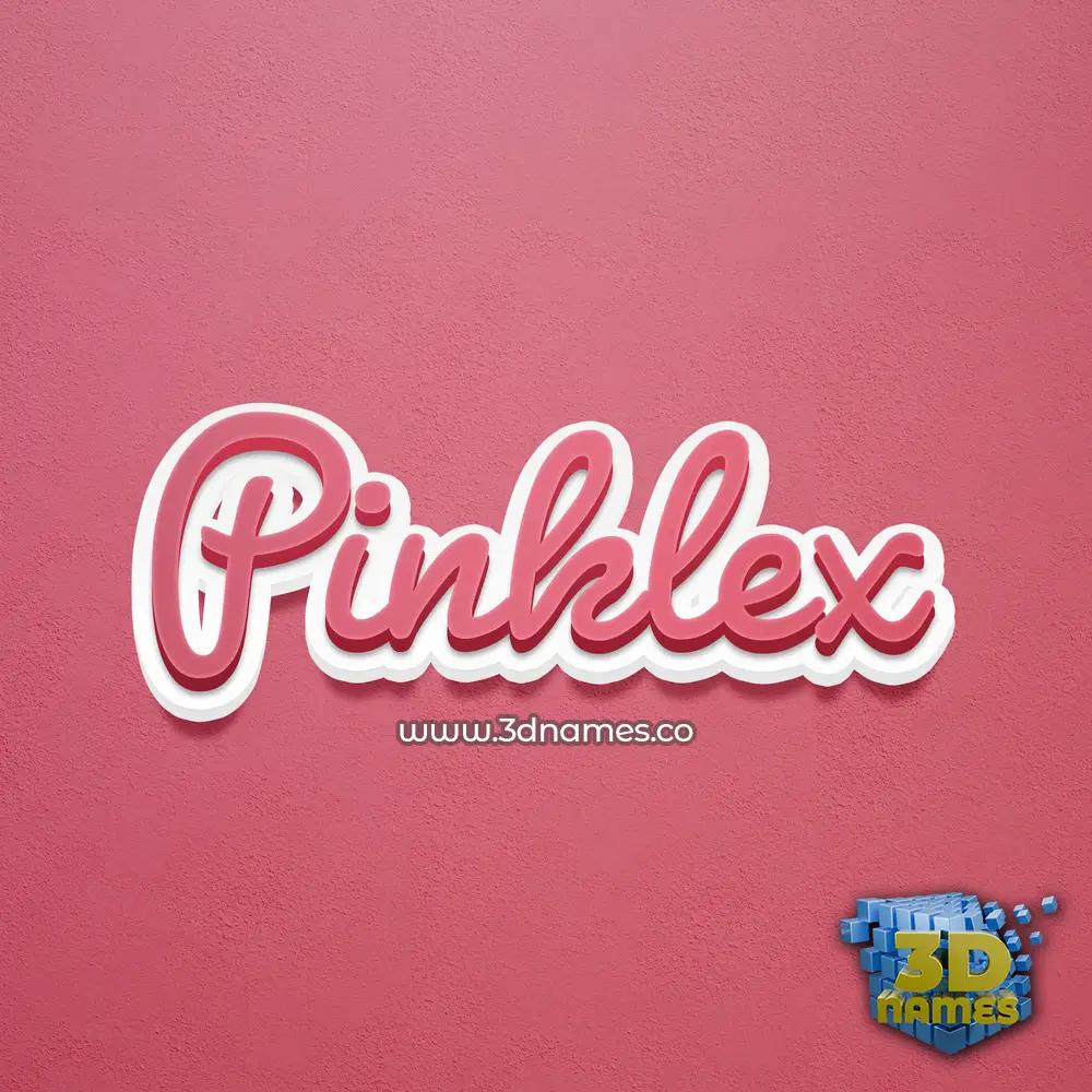 pinklex in Red Scribble style - 3D name wallpaper