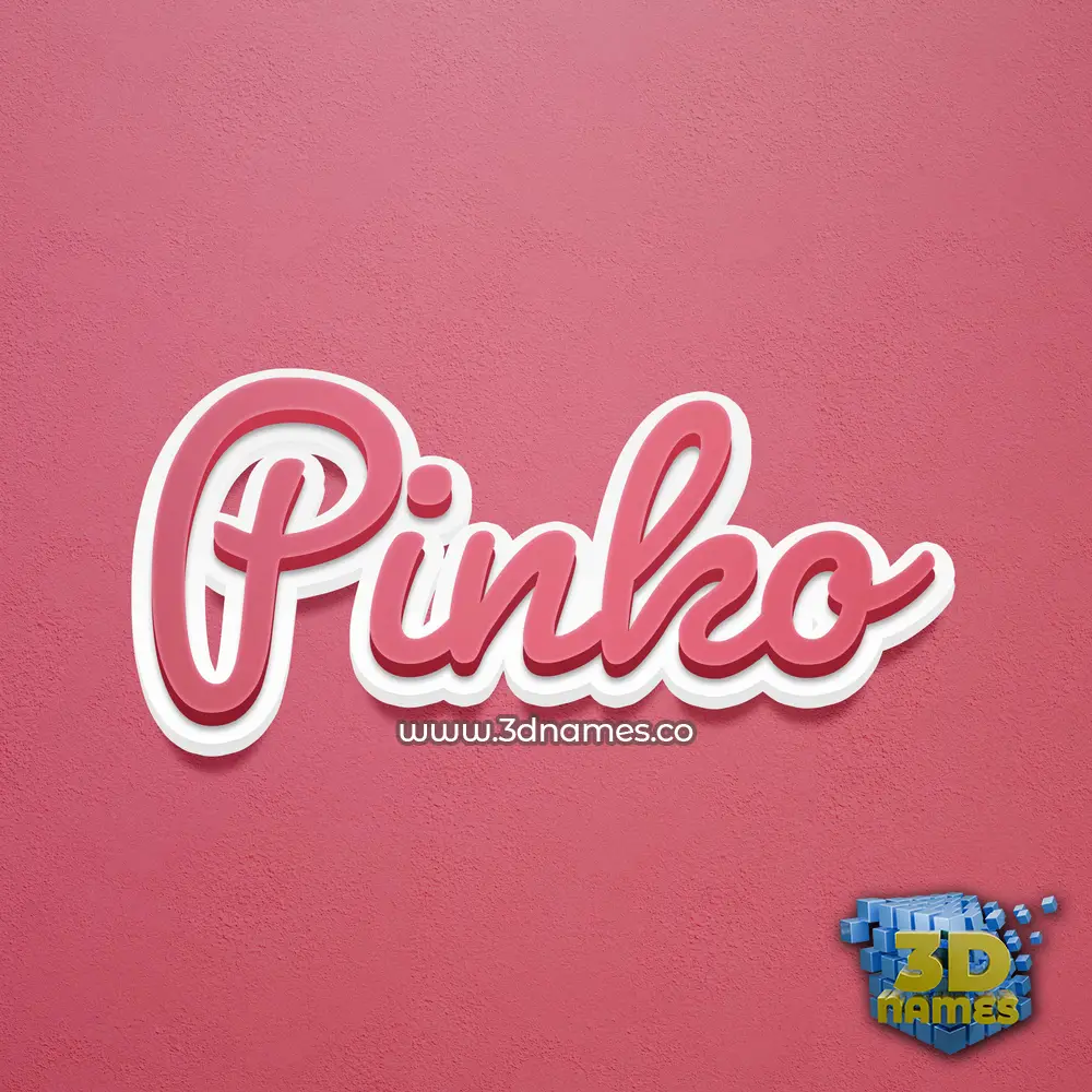 pinko in Red Scribble style - 3D name wallpaper