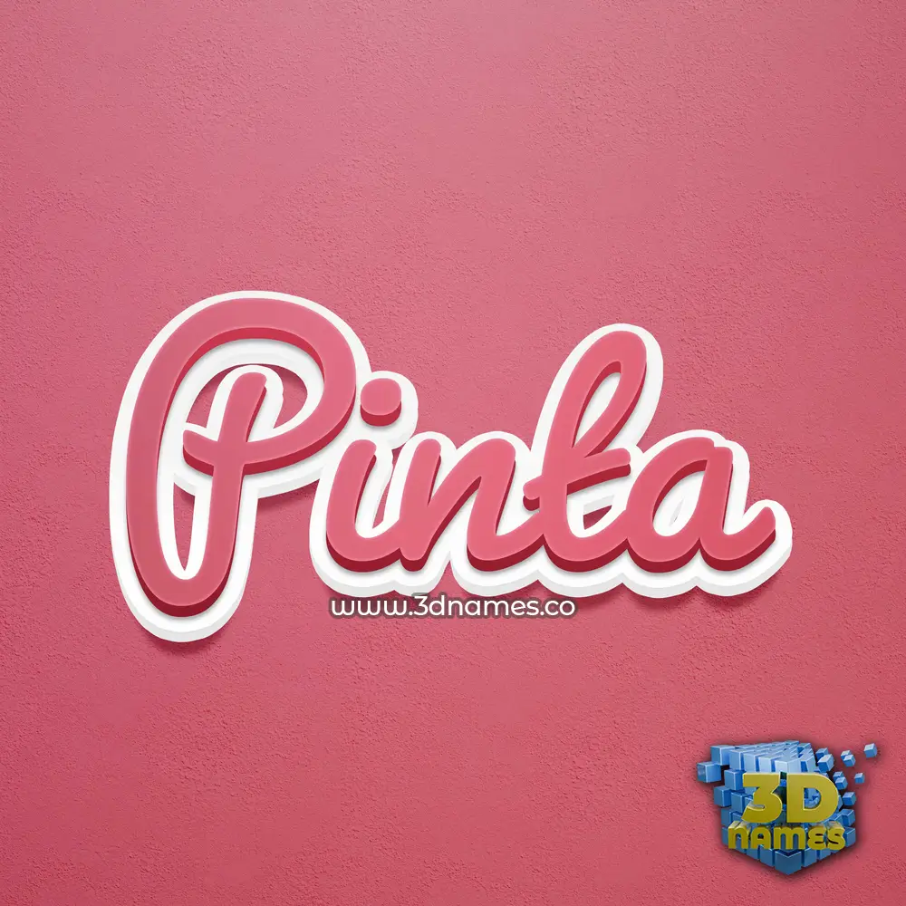 pinta in Red Scribble style - 3D name wallpaper