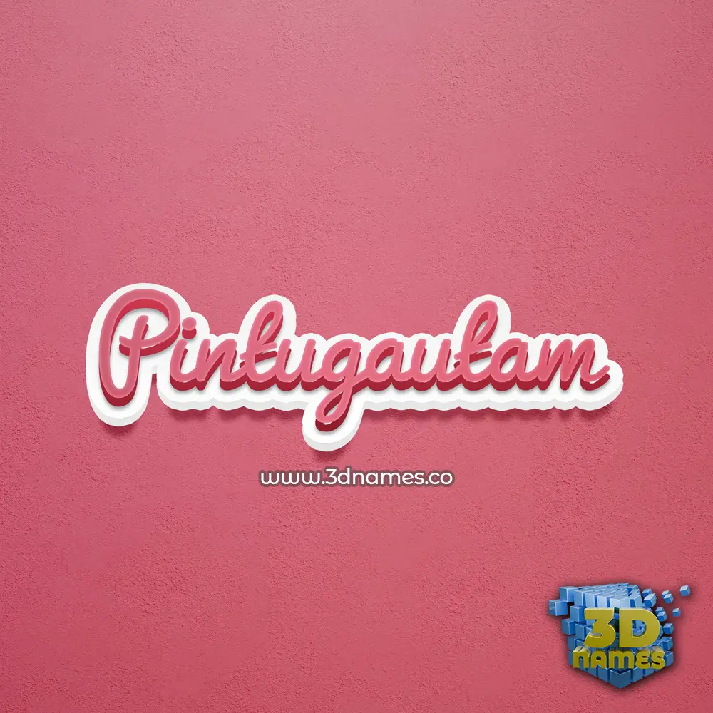 pintugautam in Red Scribble style - 3D name wallpaper