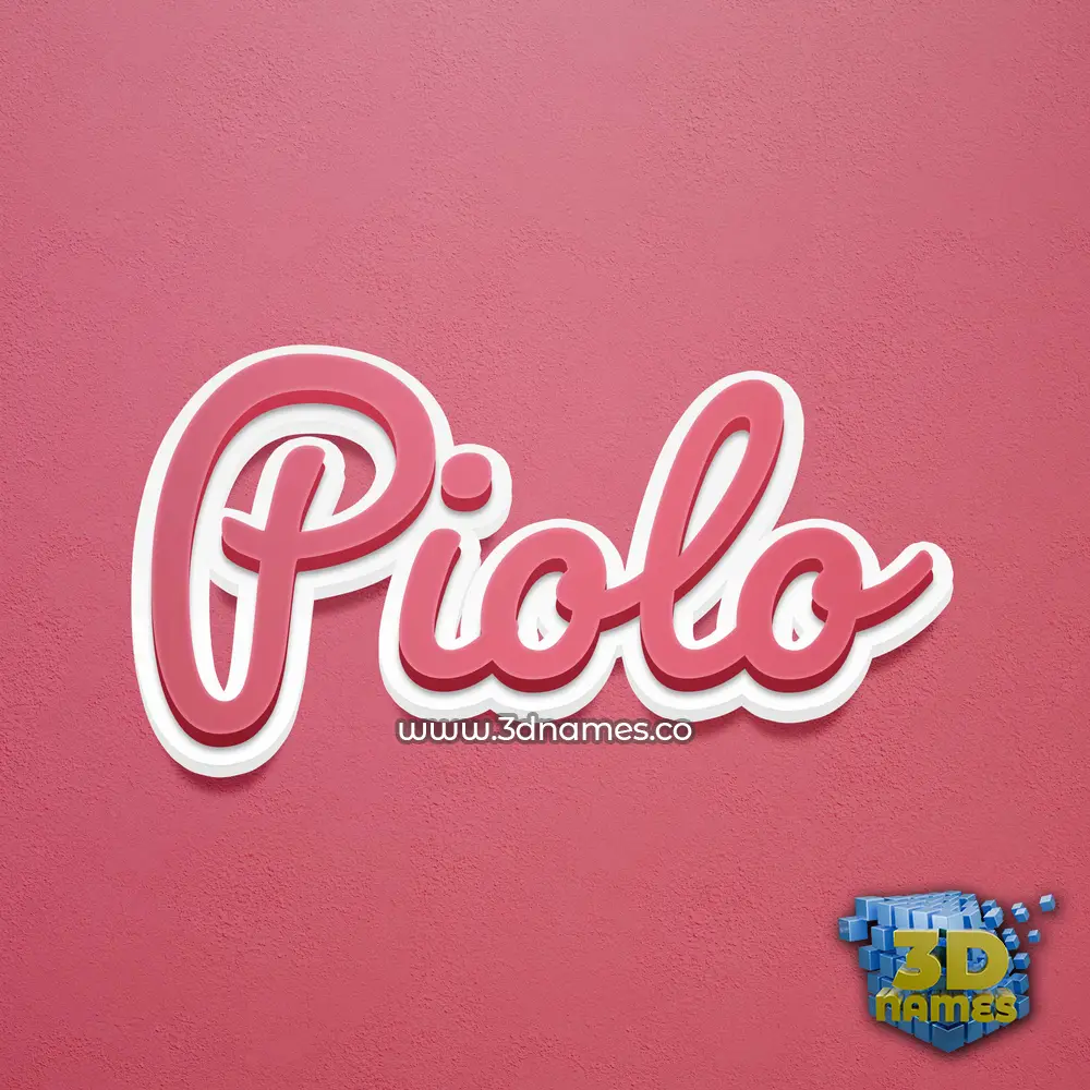 piolo in Red Scribble style - 3D name wallpaper