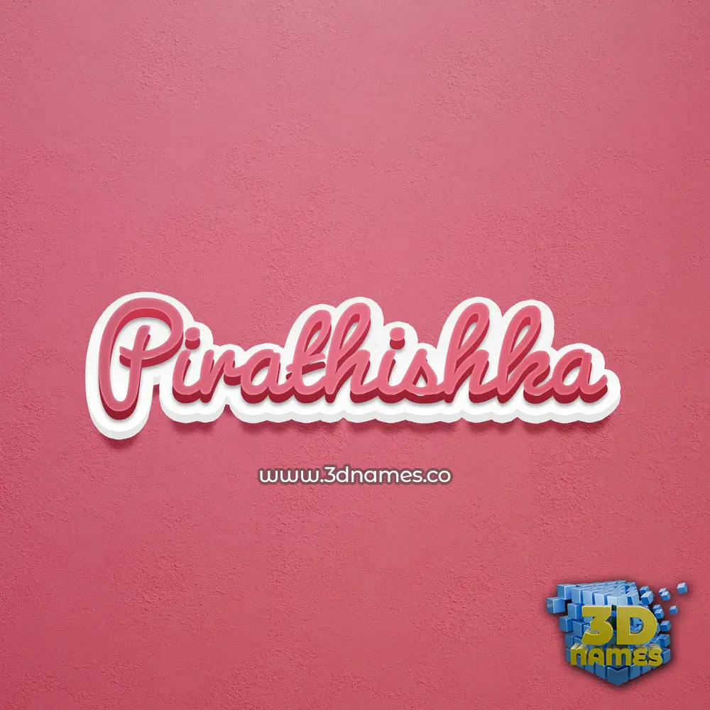 pirathishka in Red Scribble style - 3D name wallpaper